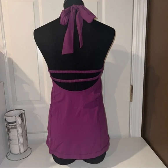 lululemon Dignity Halter Dewberry Tank Top Size 8 - Picture 4 of 5
